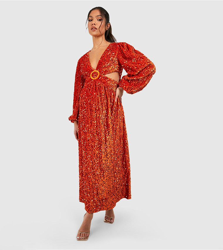 open lace back dress Meghan Velvet Wrap Maxi Dress main image 1