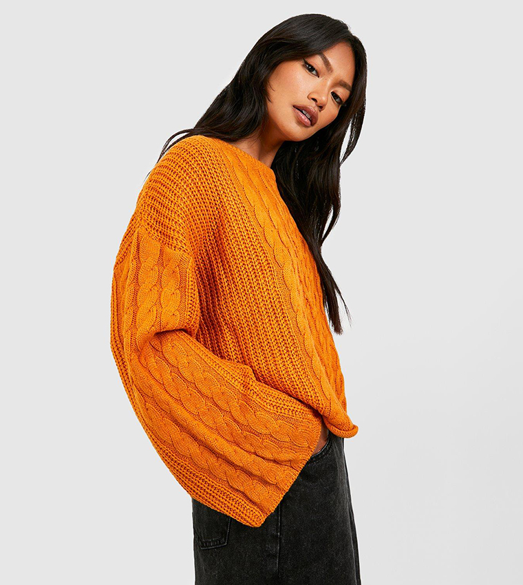 Boohoo orange clearance jumper