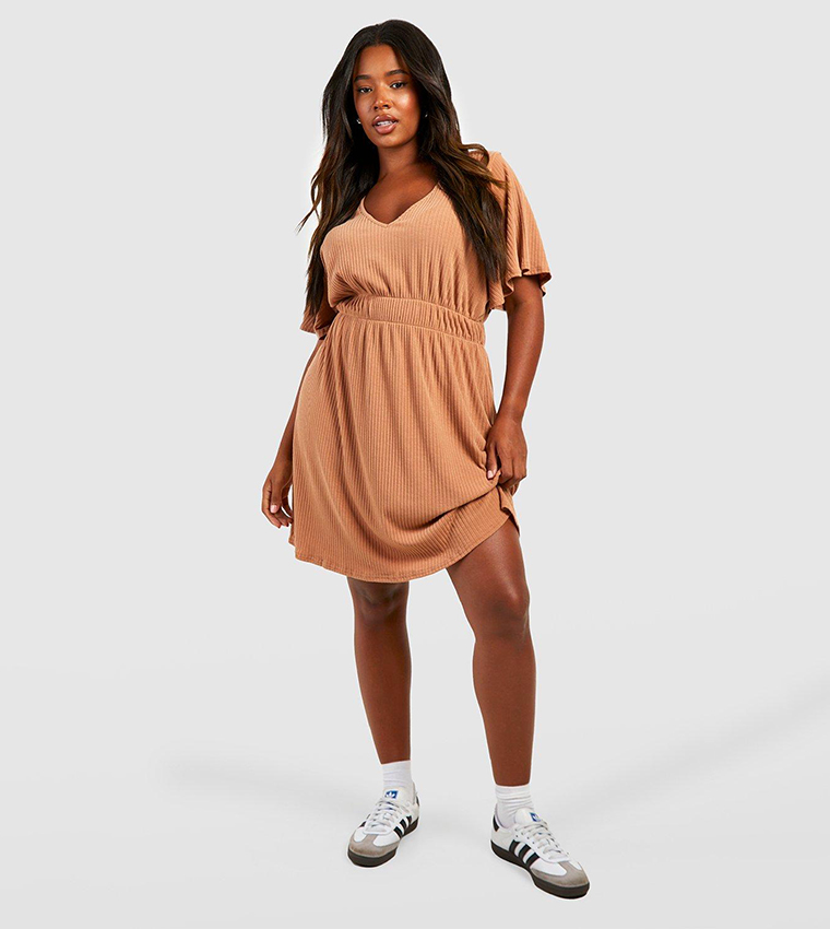 Angel sleeve skater sales dress