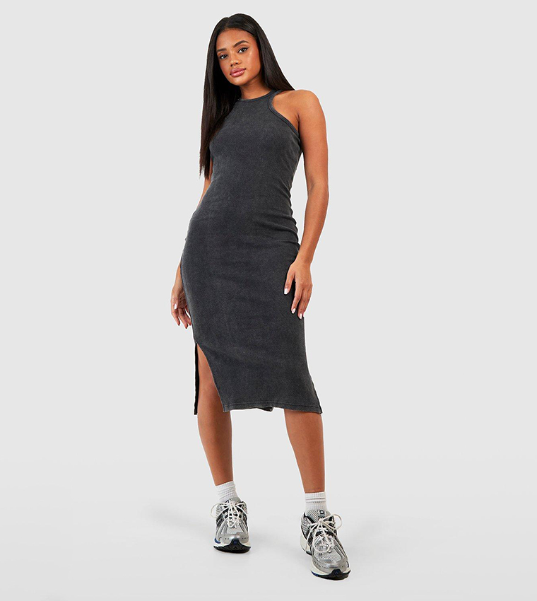 Charcoal clearance midi dress