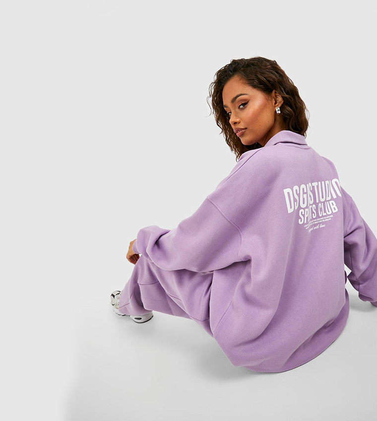 Oversized 2025 purple sweatshirt