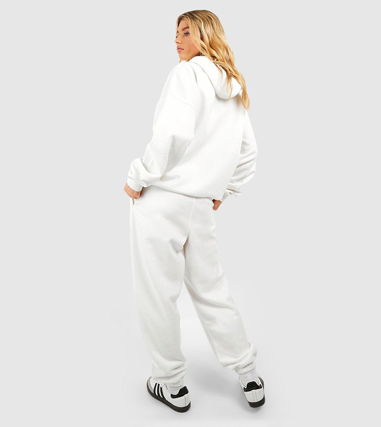 Buy Boohoo Outlet Athleisure Club Embroidered Hooded Tracksuit In Ecru ...