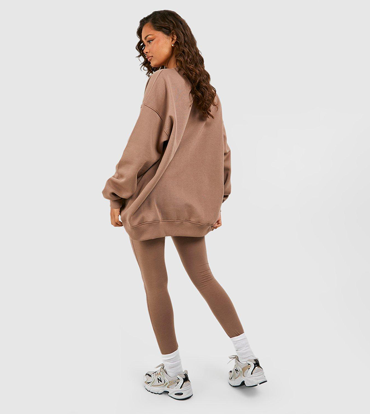 Dsgn Studio Slogan Oversized Sweater And Legging Set