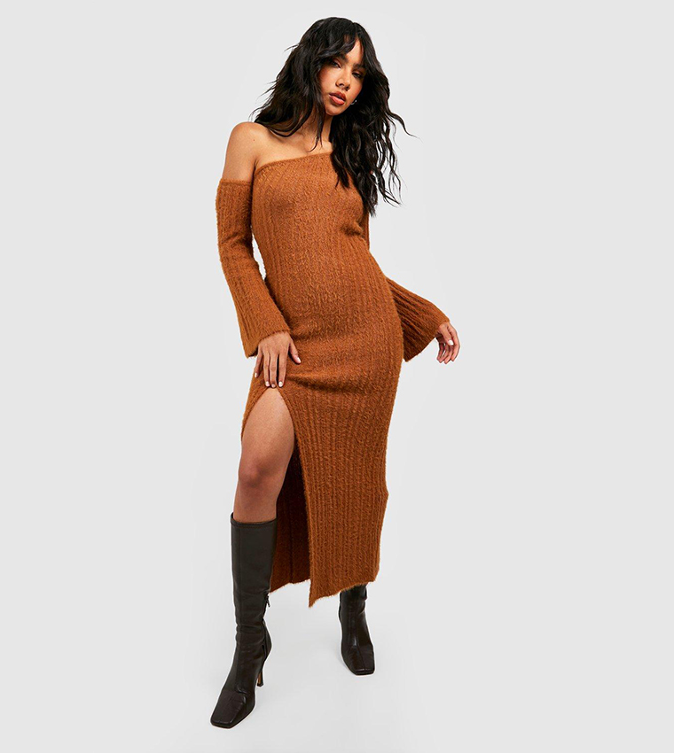 cream and brown dresses Brunch Date Dress main image 0
