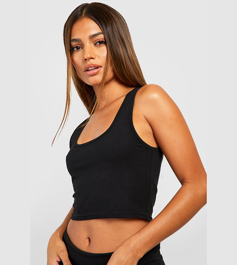 Buy Boohoo Soft Touch Lounge Top In Black 6thStreet Bahrain