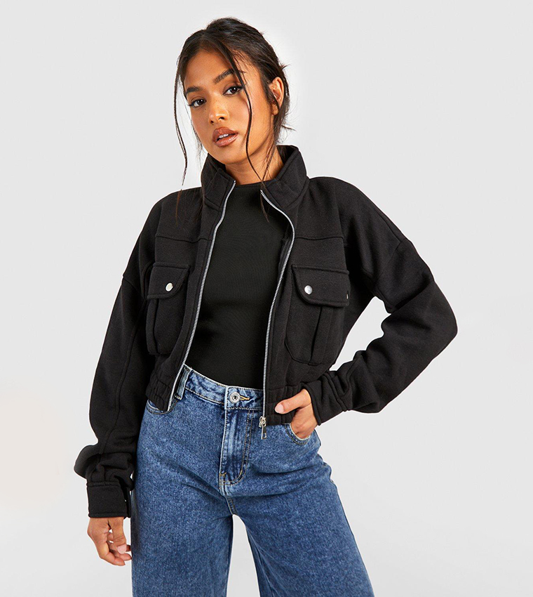 Bomber jacket with inside pocket best sale