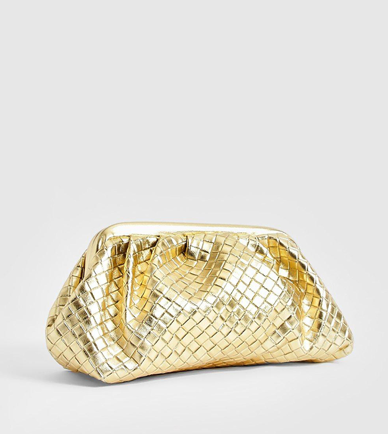 Boohoo gold bag on sale