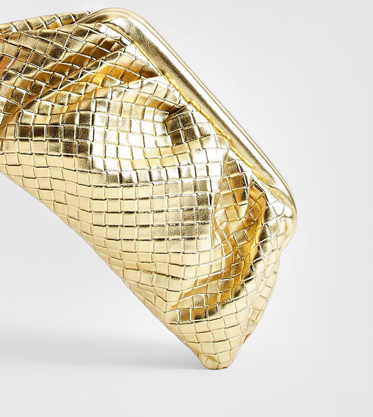 Metallic Woven Clutch