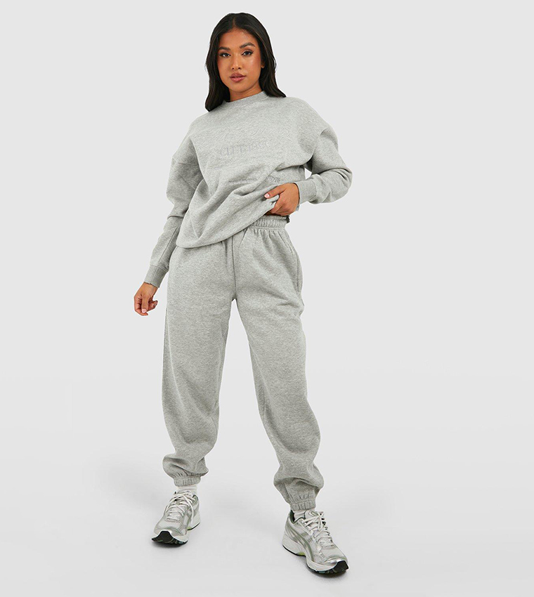 Buy Boohoo Members Club Tracksuit In GREY MARL | 6thStreet Bahrain