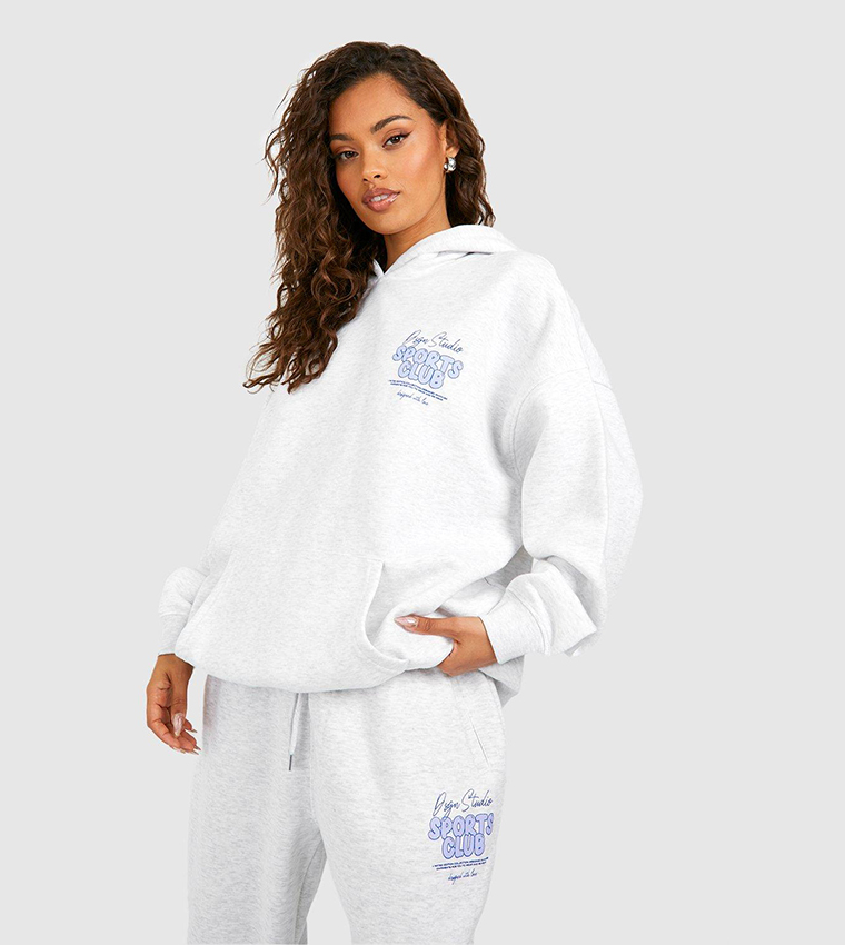 Design Studio Sports Bubble Slogan Oversized Hoodie