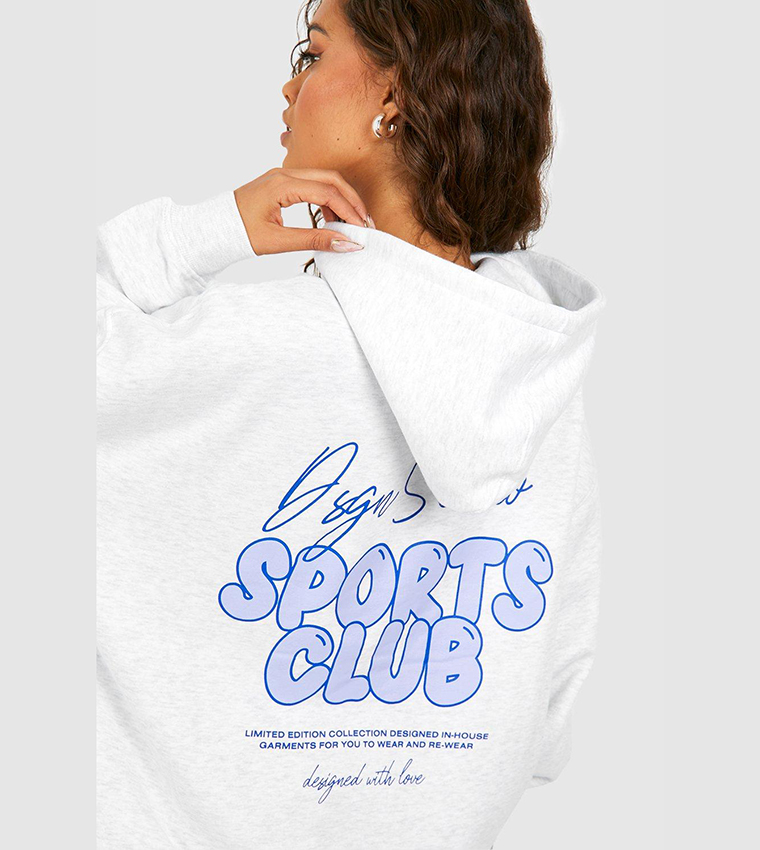 Design Studio Sports Bubble Slogan Oversized Hoodie