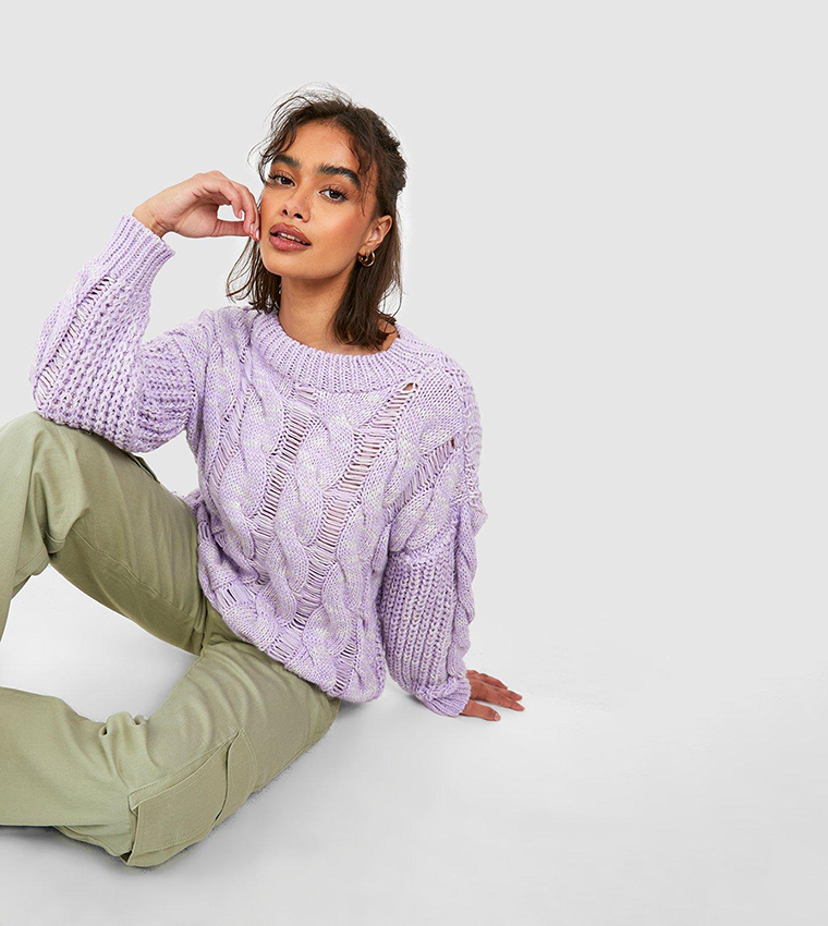 Oversized purple jumper sale