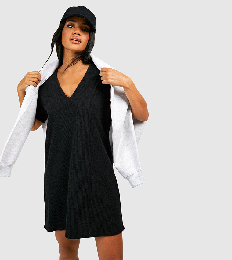 Oversized black outlet dress