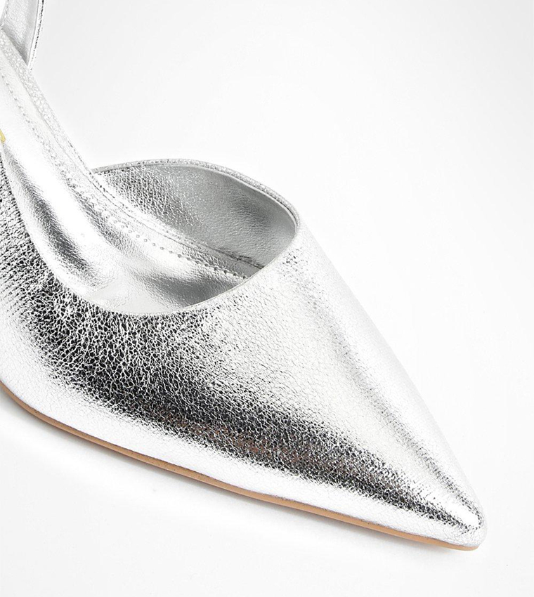 Low Wrap Around Metallic Slingback Pumps