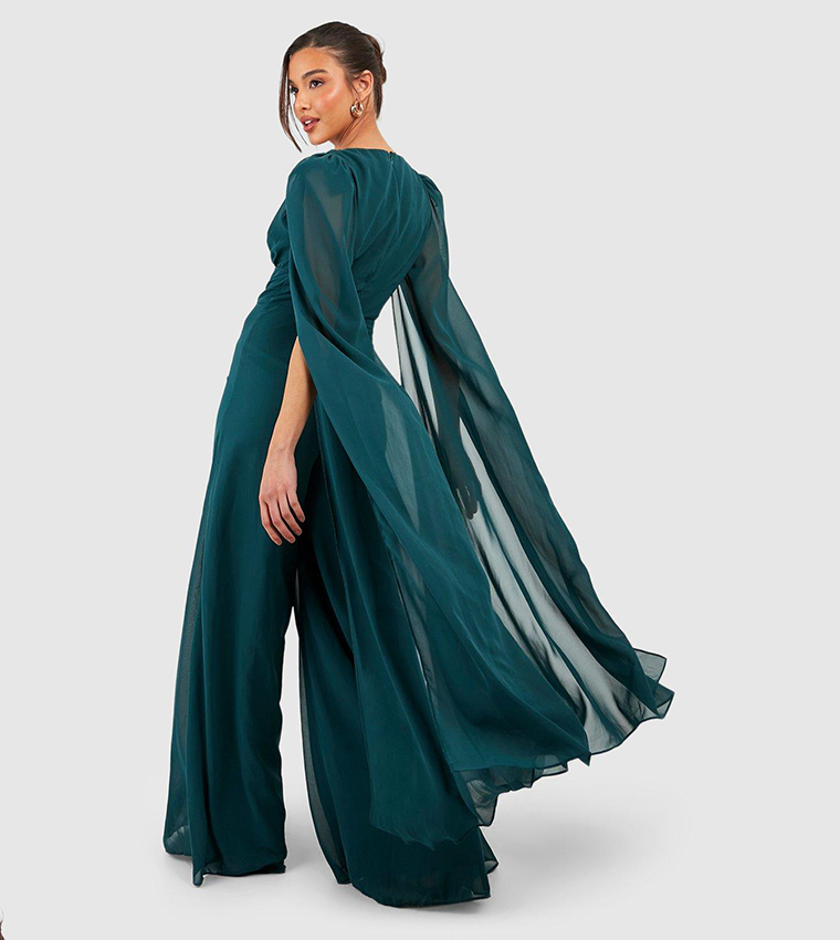 Green cheap cape jumpsuit