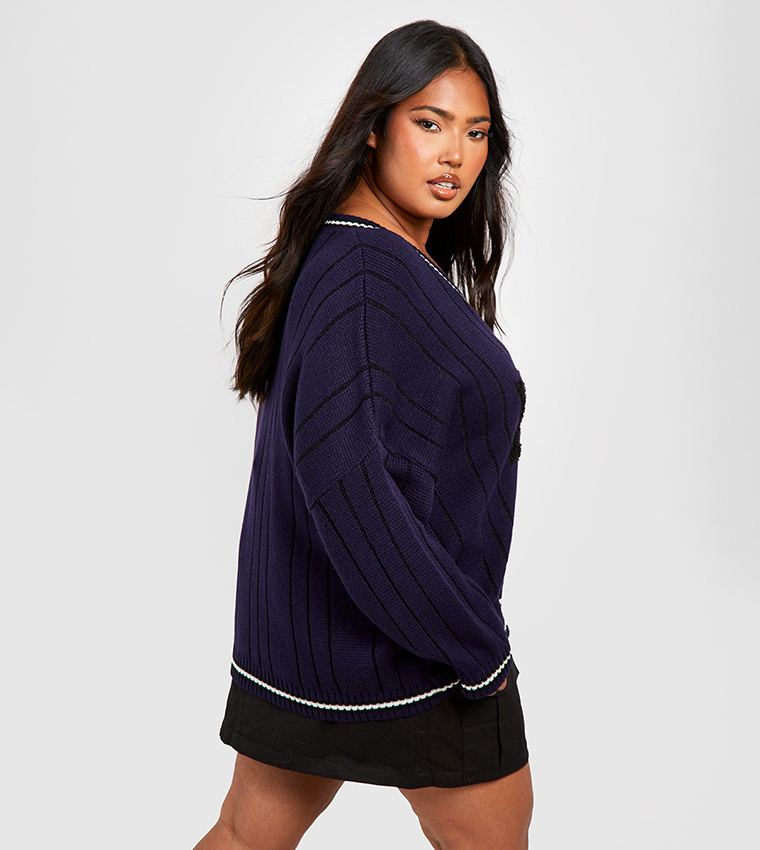 Oversized shop navy jumper