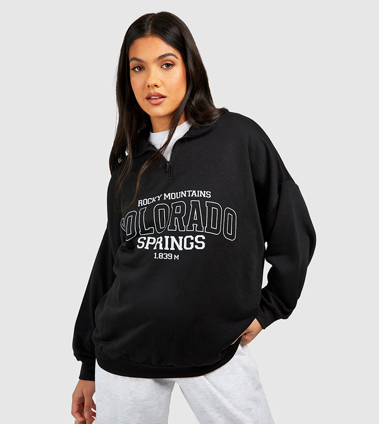Colorado Springs Printed Half Zip Sweatshirt