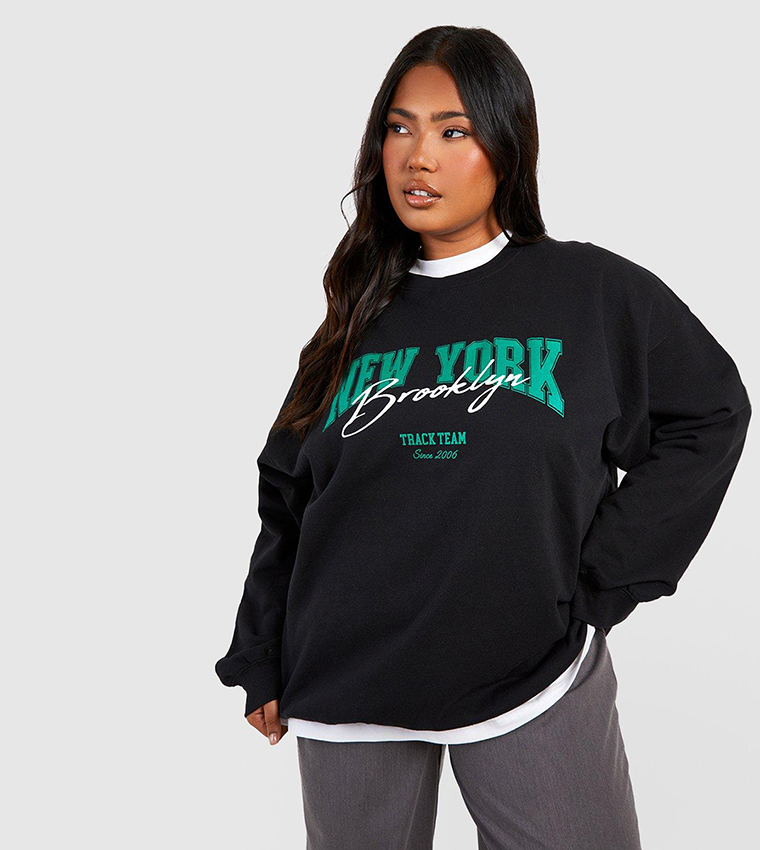 Oversized black 2025 sweatshirt womens