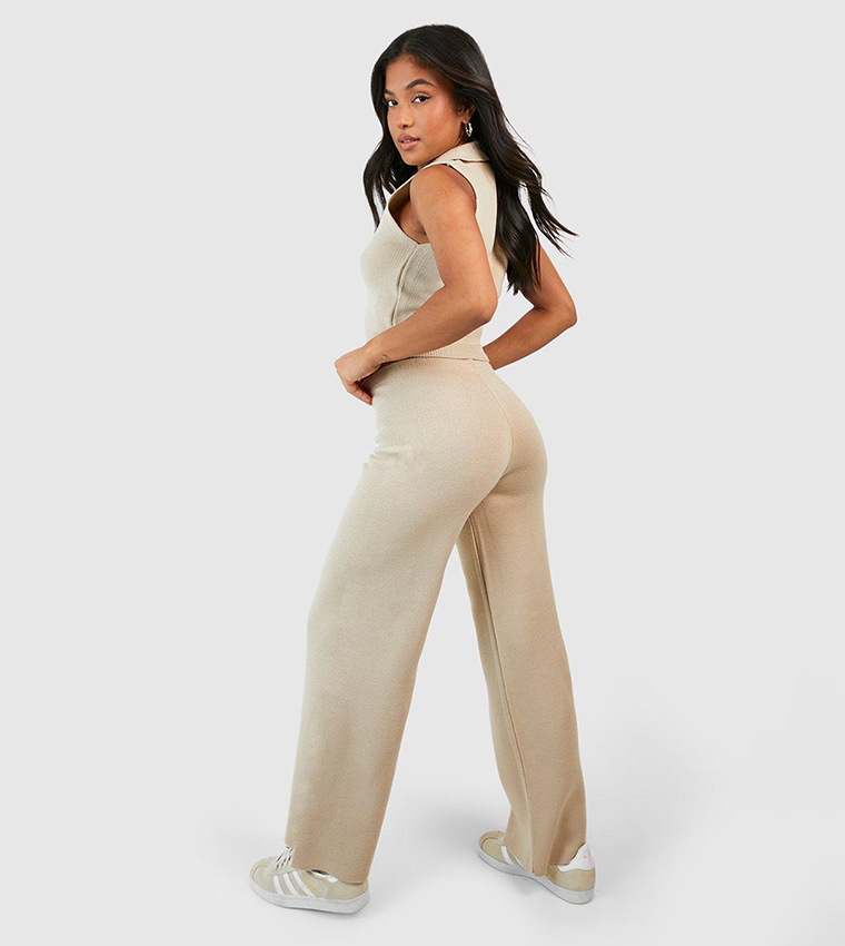 Knitted Wide Leg Trouser