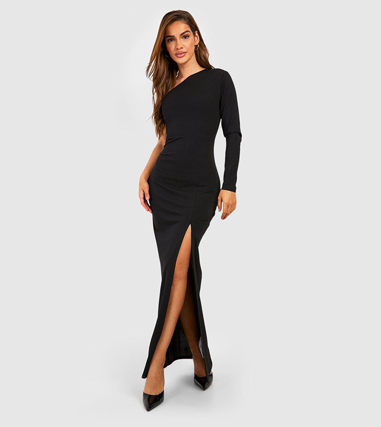 One shoulder hotsell split dress