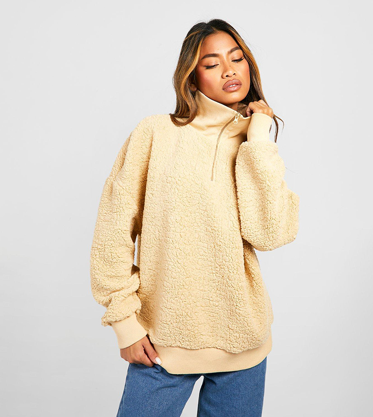 High neck hotsell oversized sweatshirt