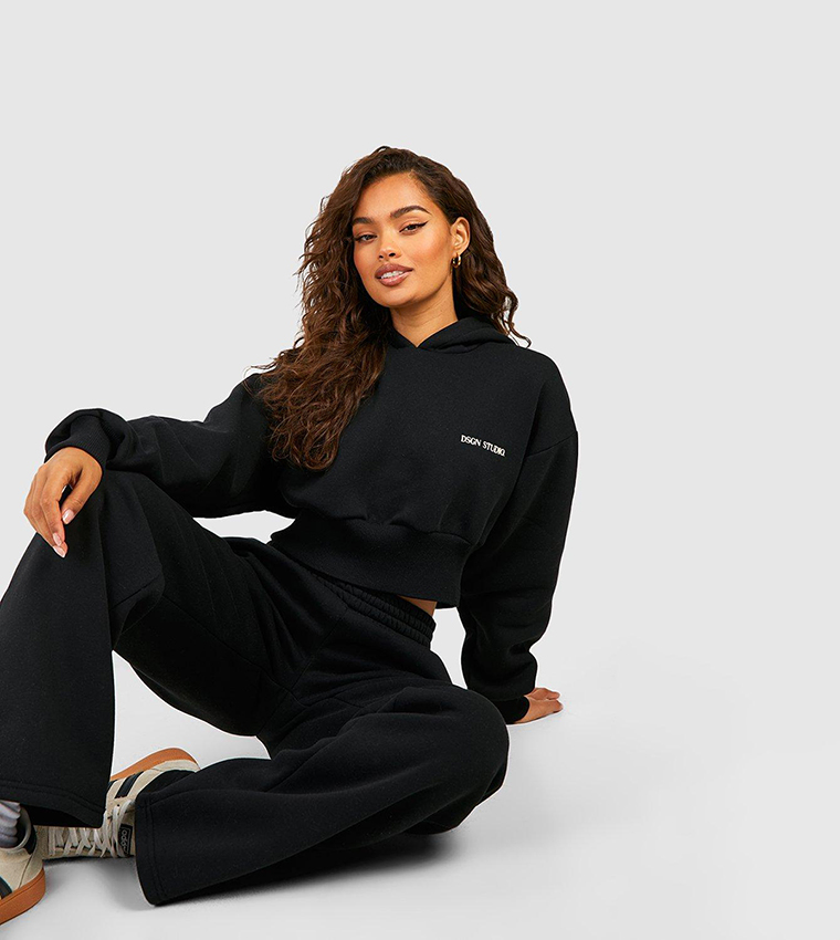 Boohoo discount tracksuit black