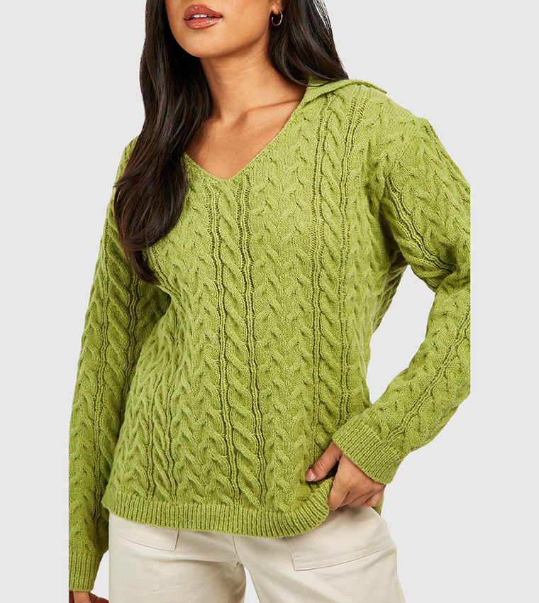 Petite cable outlet knit sweater