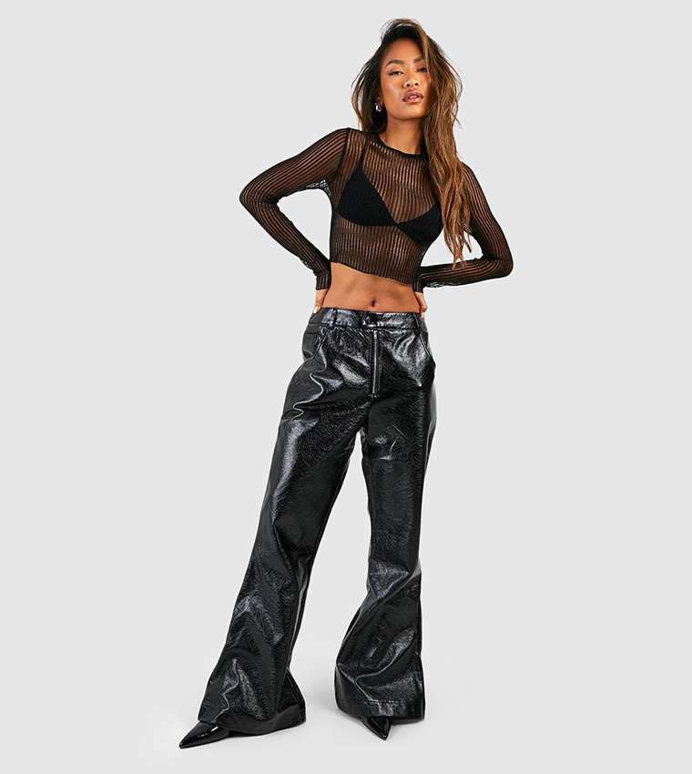 Jersey High Waisted Flared Pants