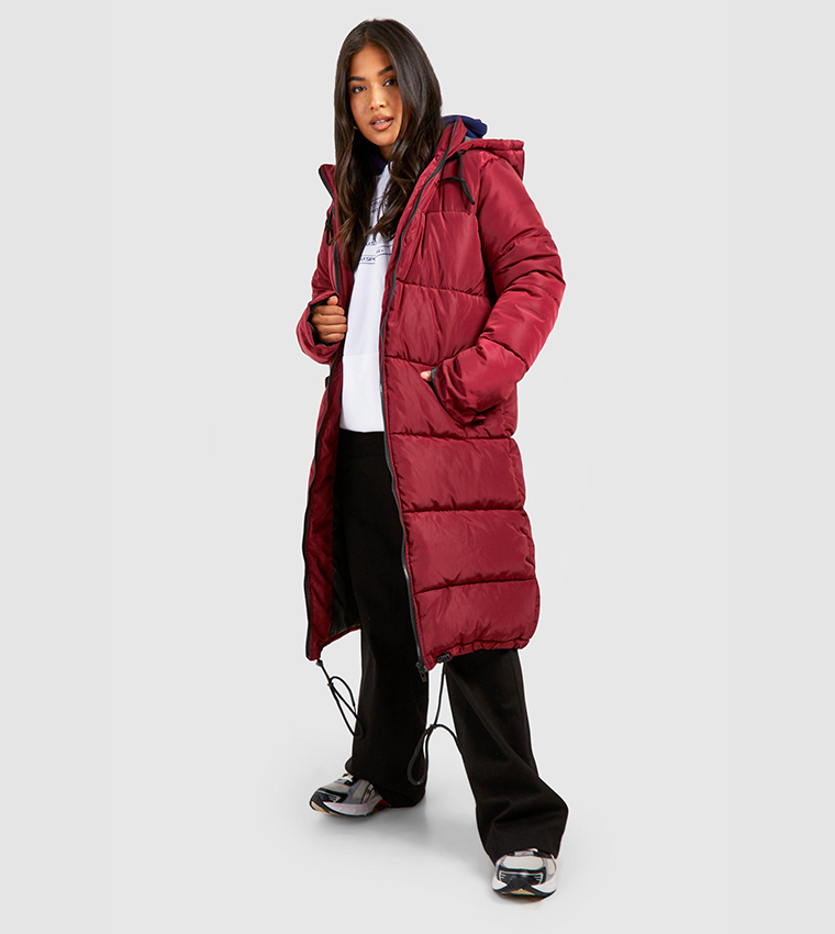 Longline petite puffer coat on sale