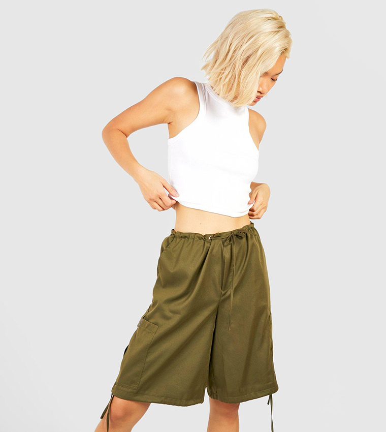 Twill Shorts Ladies Longline Shorts Gramicci Cotton Twill Longline