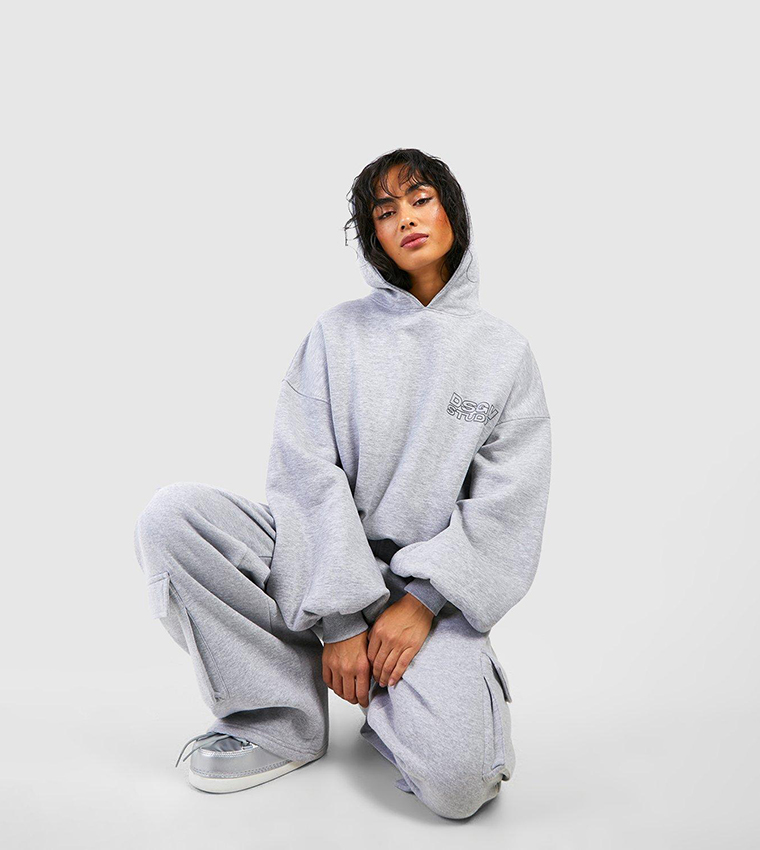 Buy Boohoo Reflective Dsgn Studio Hoodie In Grey 6thStreet Kuwait