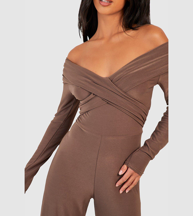 Petite store bardot jumpsuit