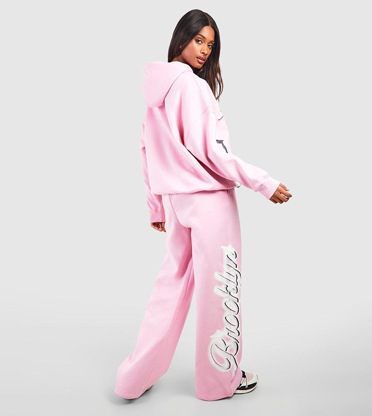 Pink straight leg discount joggers