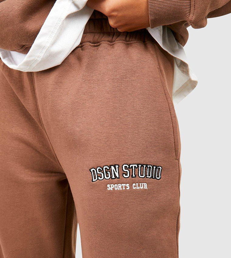 Design Studio Applique Straight Fit Joggers