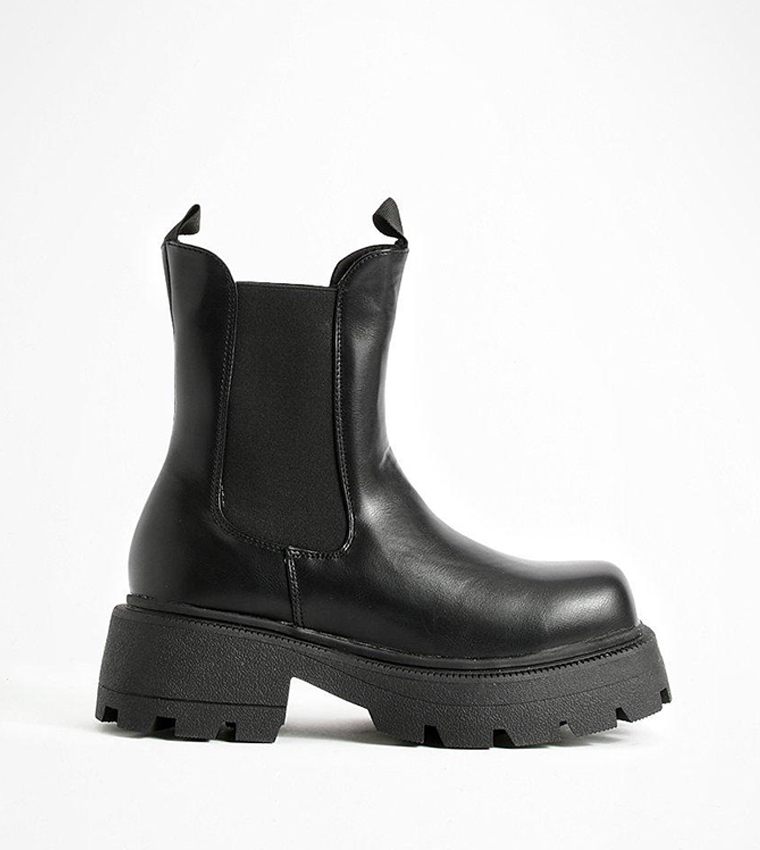 Chunky square toe clearance boots