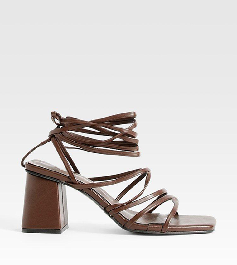 Strappy shop low heels