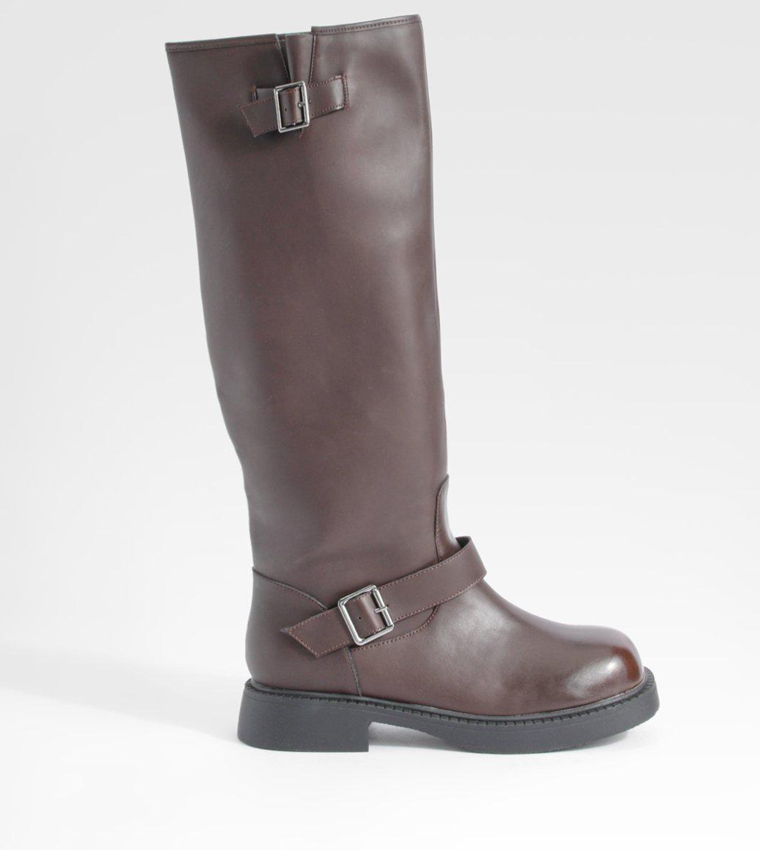 Knee high moto boots hotsell