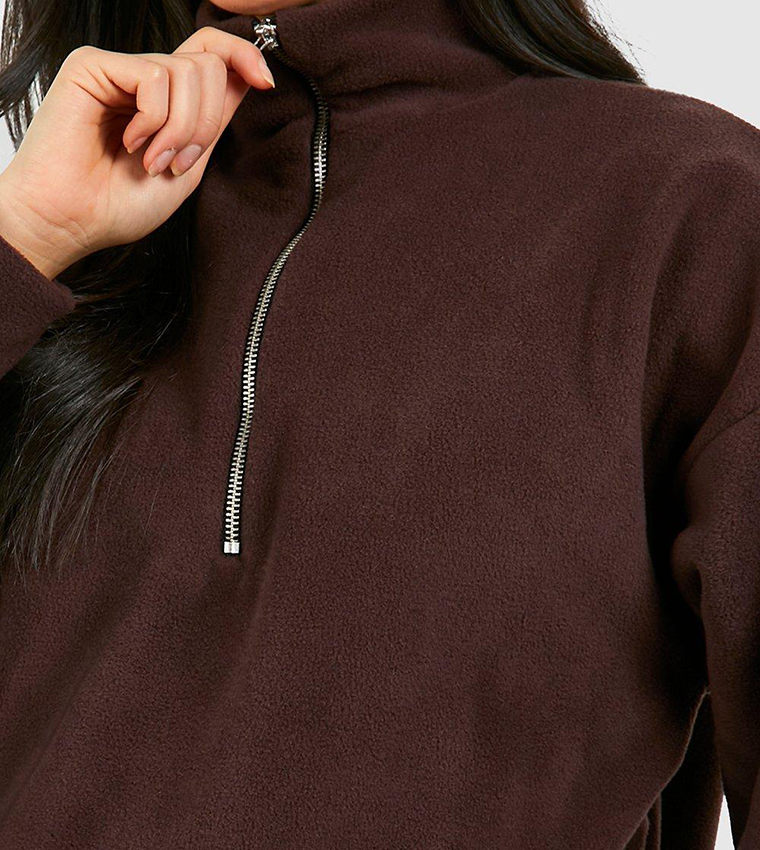 Maternity Quarter Zip Fleece Sweatshirt