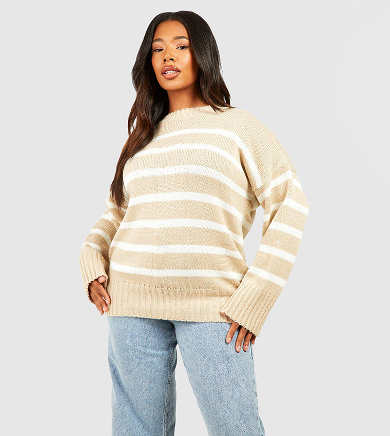 Oversized 2025 striped sweater