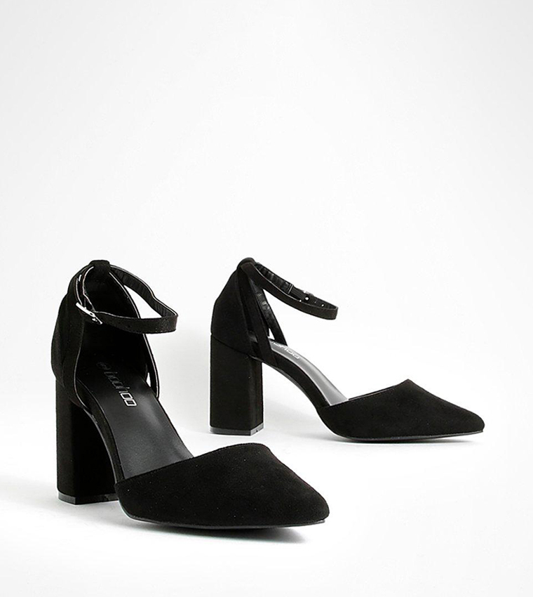 Buy Boohoo Pointed Low Block 2 Part Court Shoes In Black 6thStreet UAE