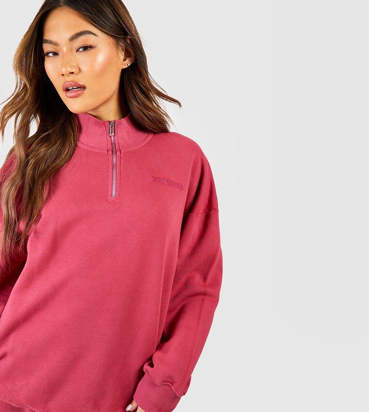 Overdyed half zip clearance sweatshirt