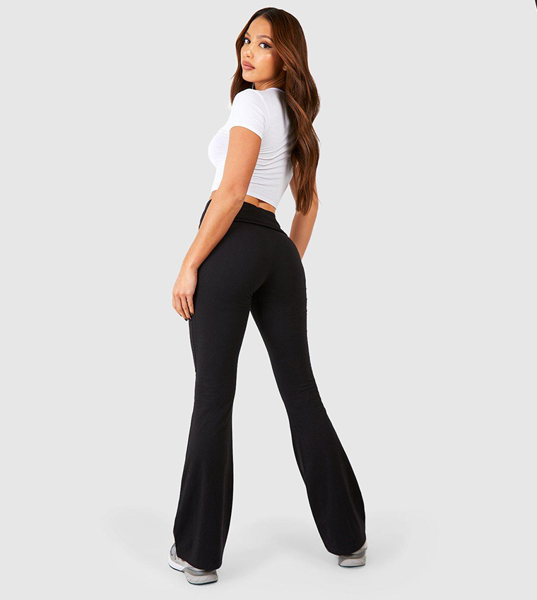 Women's Stretchy High Waisted Wide Leg Button-Down Pants Sailor Bell Flare  Pants, Y443-white, L price in UAE,  UAE