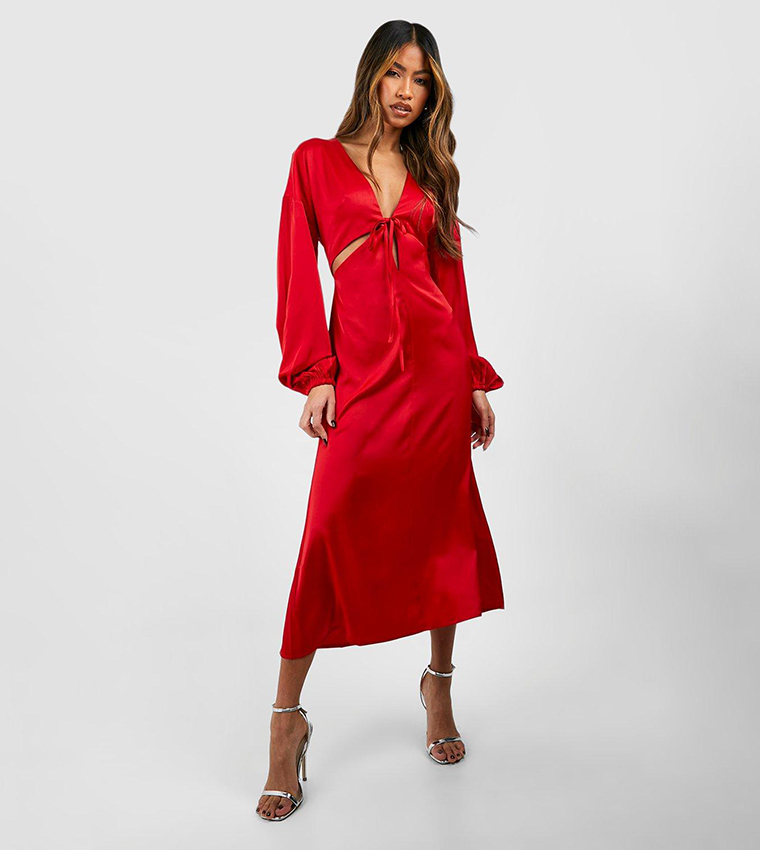 Boohoo cherry clearance dress