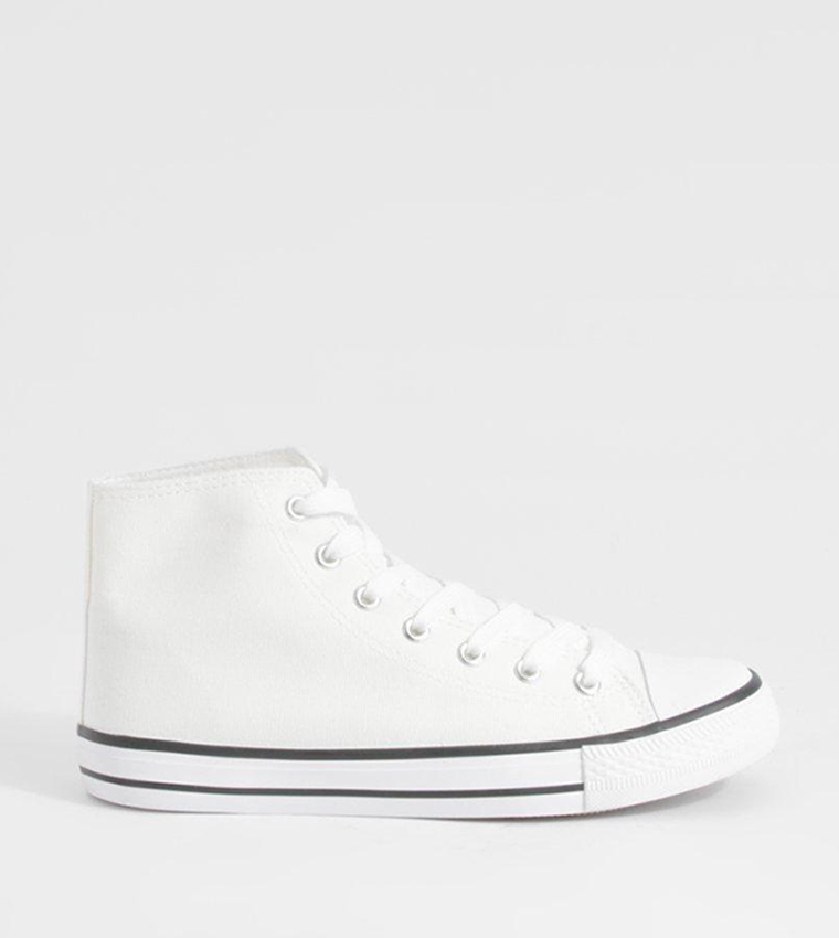 Buy Boohoo High Top Lace Up Trainers In White 6thStreet Bahrain
