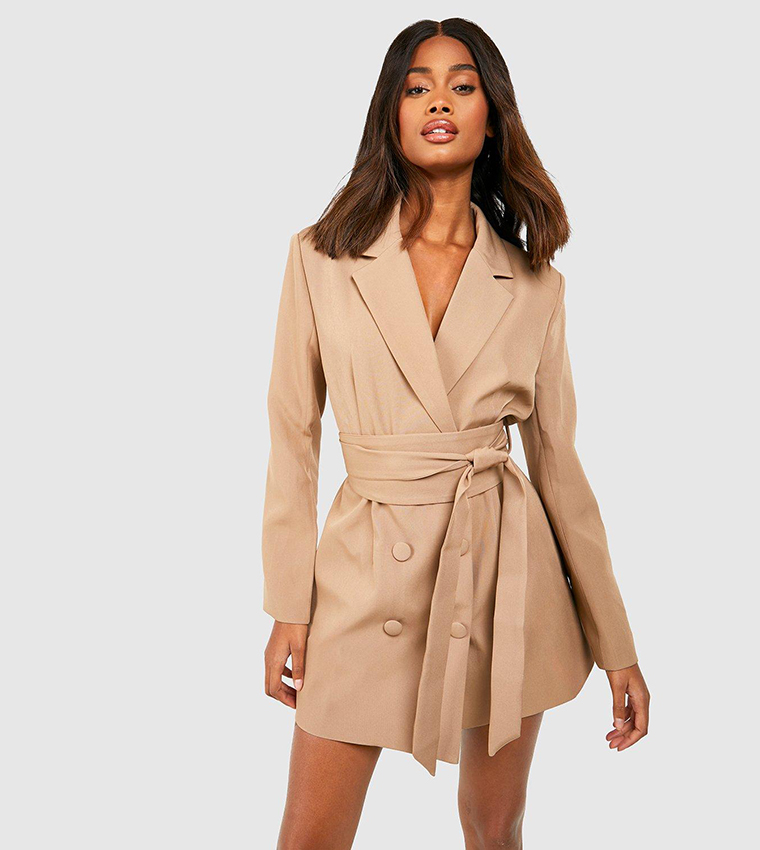 obi tie waist blazer