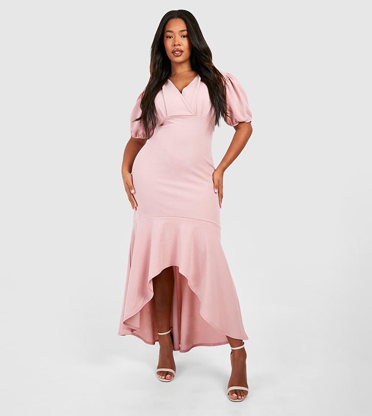 Plus size shop fishtail maxi dress