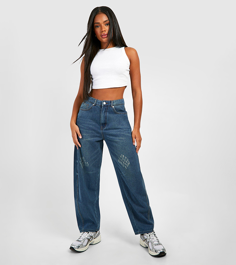 Boohoo low rise jeans online