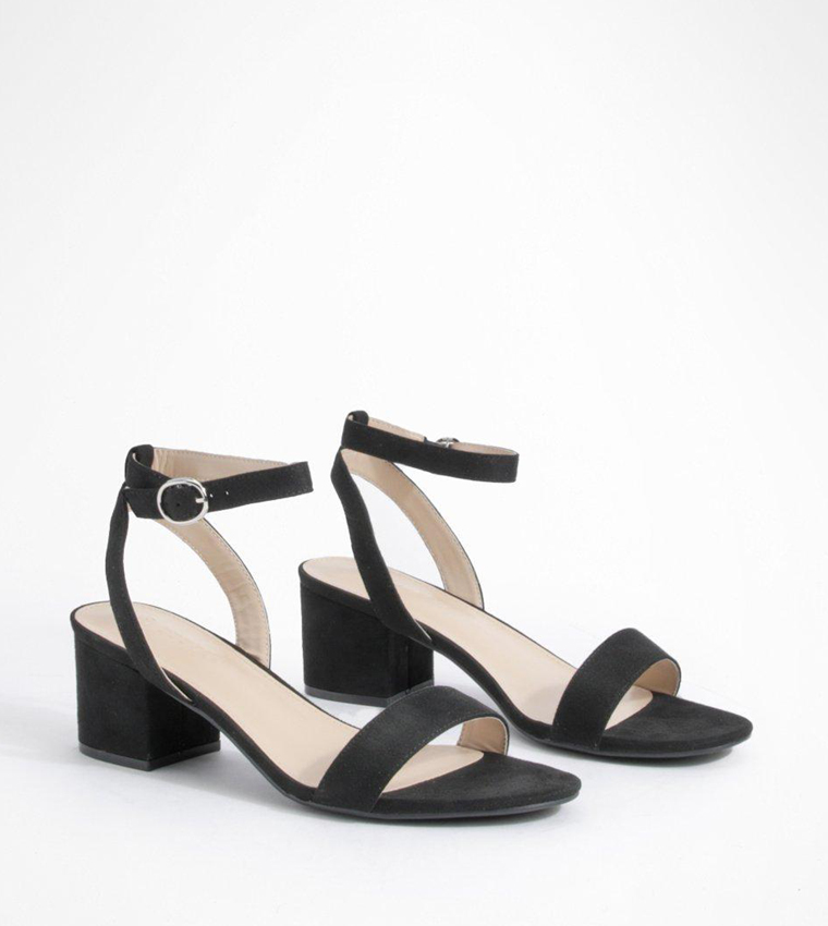 Solid Block Heel Sandals