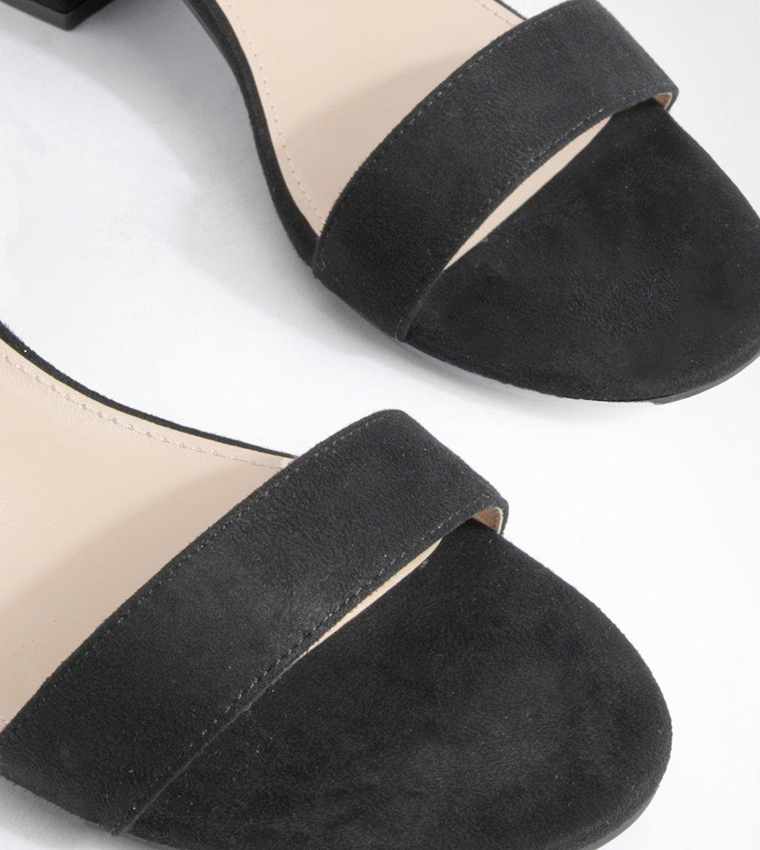 Solid Block Heel Sandals
