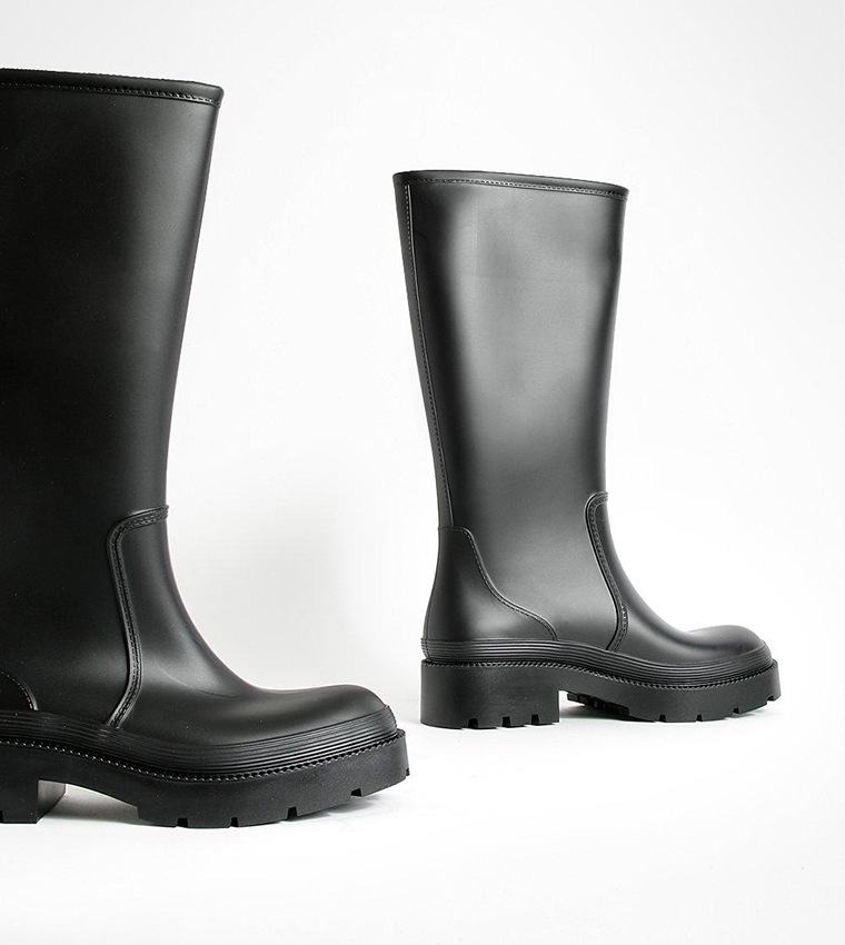 Buy Boohoo Knee High Welly Boots In Black 6thStreet Kuwait